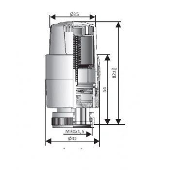 GŁOWICA TERMOSTATYCZNA INVEST M30X1,5